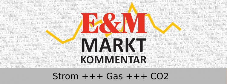 Enerige & Management > Marktkommentar - Gas-Frontmonat notiert so niedrig wie zuletzt Ende Juni